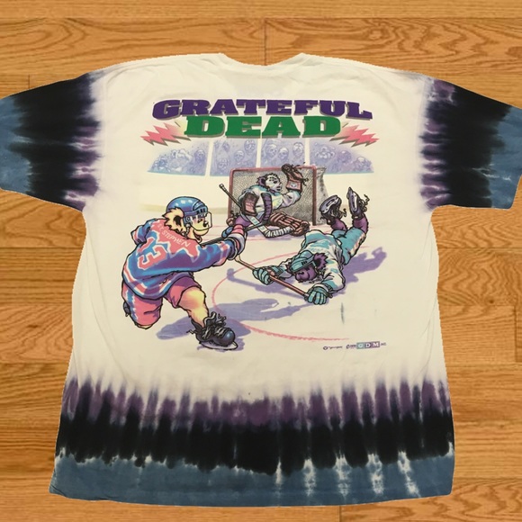 Grateful Dead Steal Your Faceoff Tie Dye Liquid Blue Shirt Size Large - Picture 2 of 9